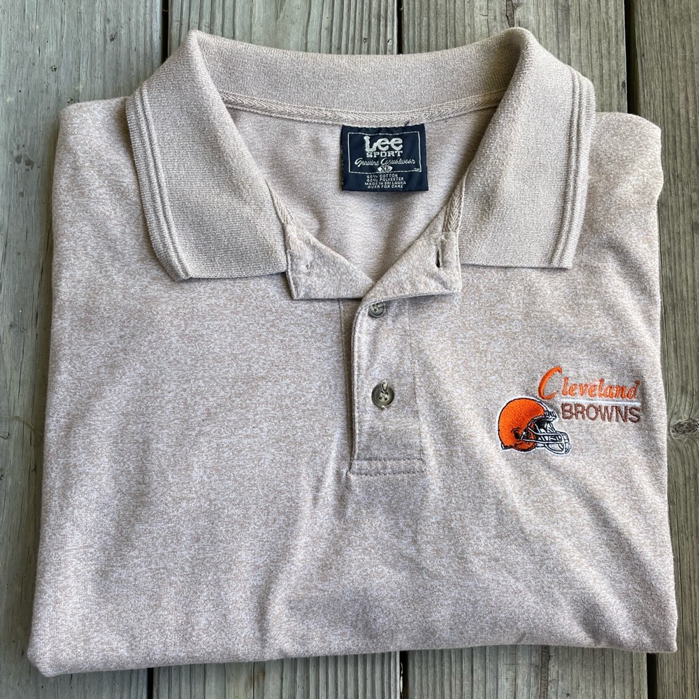 🏈 Vintage Lee Sport Cleveland Browns Embroidered Polo